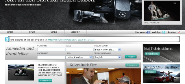 Mercedes GP - alle Rennberichte - neue Mercedes Petronas GP Homepage: Rechtzeitig zum Start in die neue Saison kommt eine neue offizielle  Mercedes Petronas GP Homepage - Alle Rennberichte auch auf Mercedes-Fans.de