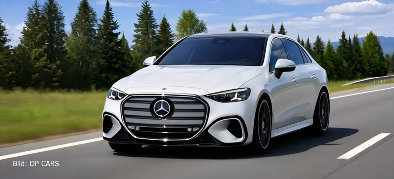 Ausblick: Die neue elektrische C-Klasse: Starkstromer: Rendering von der AMG C-Klasse EQ