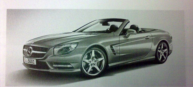 Geheimnis gelüftet: So sieht der neue SL aus: Von dem neuen Luxusroadster sind Bilder aus einem Verkaufsprospekt aufgetaucht