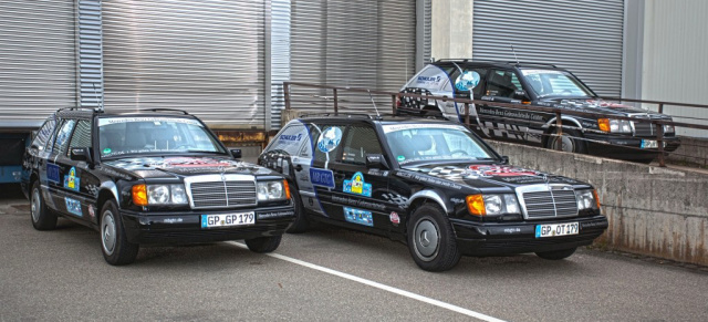 Mercedes-Benz Gebrauchtteile Center schickt drei E-Klasse Kombis in die Wüste - Update: Rüstig statt rostig: Betagte E-Klassen nehmen an der urigen "Rallye Allgäu Orient" teil