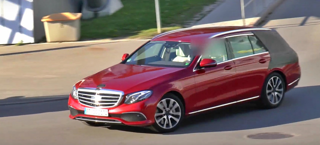 Erlkönig erwischt: Mercedes-Benz E-Klasse T-Modell S213: Spy Shot Video: Der neue Mercedes E-Klasse Kombi S213 wurde bei Testfahrten erwischt