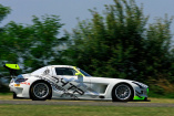 24 Stunden von Spa Francorchamps: Mercedes AMG siegt! : Der von Bernd Schneider, Maximilian Buhk und Maximilian Götz pilotierte Mercedes SLS AMG von HTP Motorsport gewinnt das 24 Stunden-Rennen von Spa //Foto: HTP Motorsport