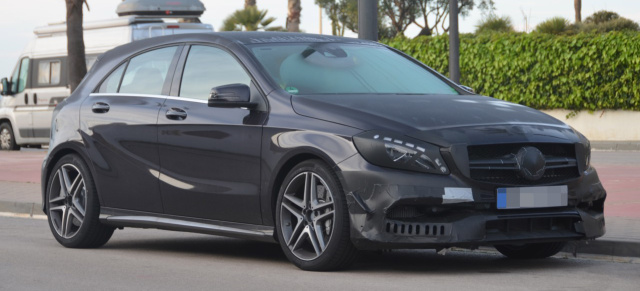 Erlkönig-Premiere: Mercedes A45 AMG Facelift: Erste Fotos von der Modellpflege des dynamischen Kompaktmodells
