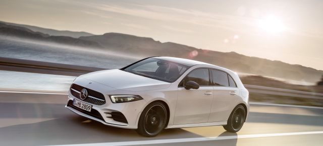 Neue Mercedes-Benz A-Klasse: TÜV Süd bestätigt dem neuen Star in der Kompaktklasse eine hohe Umweltverträglichkeit
