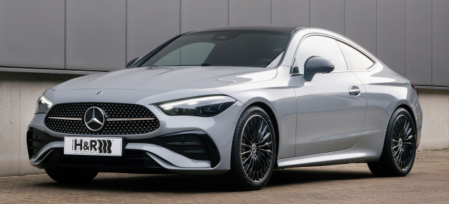 Coupé in Bestform: Der Mercedes-Benz CLE 300e Plug-in-Hybrid mit H&R Tieferlegungsfedern