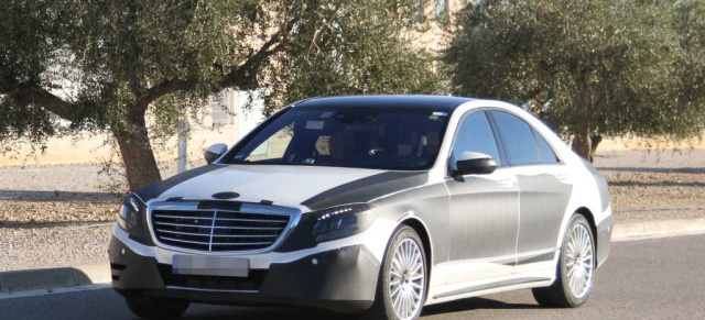 Erlkönig erwischt: Mercedes-Benz S-Klasse: Aktuelle Bilder von der neuen Mercedes Oberklasse 2014 - auch Interieur