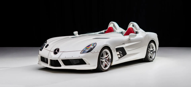 Sterne unterm Hammer bei RM Sotheby´s: Einer von 4: Mercedes-Benz SLR McLaren Stirling Moss in Designo Mystic Weiß